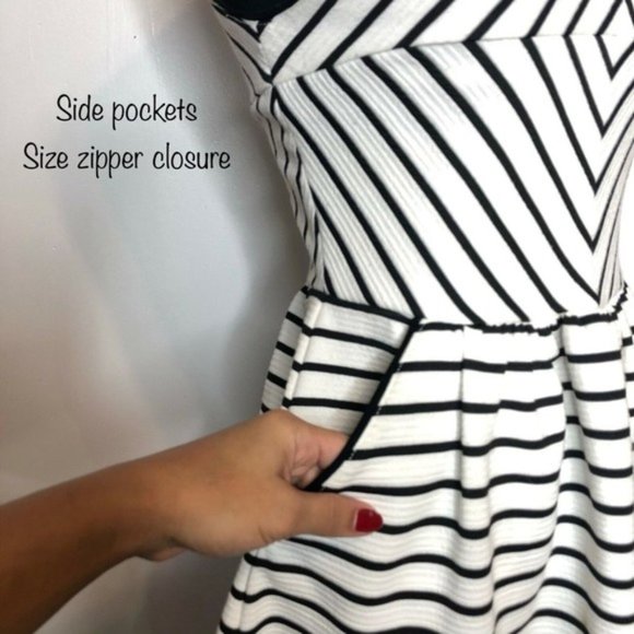 Maeve Womens Sleeveless Striped Diamond Dress Sz 0 - Picture 4 of 8
